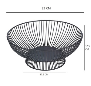 Fruit Dish <b>Round</b> Fruit <b>Basket</b> Metal Wire Vegetable Bowl metal storage <b>basket</b> for kitchen accessories food storage <b>basket</b> - Product Image 3