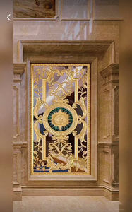 Divisorio e Separatore per Ambienti con Motivo Floreale Dorato Tagliato al Laser, Design in Acciaio Inox 304 per Soggiorno - Product Image 2