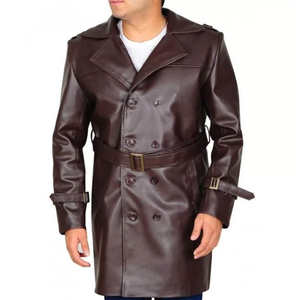 Manteau long en cuir pour homme de haute qualité, confortable, taille tendance, design personnalisable, logo personnalisable, veste en gros, blazer, trench - Product Image 5