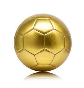Ballon de football de taille 5 en or uni, 32 panneaux, sans marque, produit d'entraînement au football - Style classique - Product Image 1