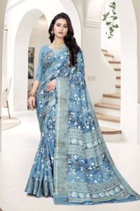 Exclusiva moda Georgette blusa Sari diseñador indio étnico impreso nupcial Saree para adultos última fiesta desgaste Boutique - Product Image 5