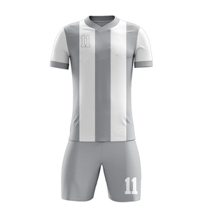 Uniforme de Fútbol Unisex, Jersey de Manga Corta para Verano, 100% Poliéster, Personalizable con Nombre y Logotipo del Equipo, Estilo Argentina Messi - Product Image 1