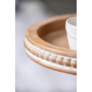 Premium Quality Wooden Cake Display Stand Restaurant and Hotels Supplies Snacks Serving Tray with Metal Handle Candy Fruit Serve - Product Image 4