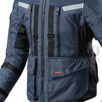 Veste de moto coupe-vent bleue pour homme, manches longues, équipement de protection pour la conduite, toutes saisons, style adulte