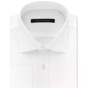 Camicia da Uomo Sean John Classica/Regolare in Cotone Popeline Tinta Unita con Polsini alla Francese Antipiega Taglie 17-36/37 - Product Image 2