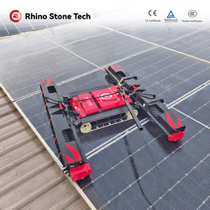 Robot <span class=keywords><strong>de</strong></span> nettoyage <span class=keywords><strong>de</strong></span> panneaux solaires avec télécommande, version batterie lithium, type chenillé, pour machine <span class=keywords><strong>de</strong></span> nettoyage solaire industrielle - Product Image 1