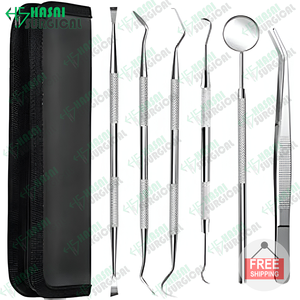 Kit d'examen dentaire à succès, miroir buccal manuel en acier inoxydable, ensemble de cure-dents, approuvé CE ISO - Product Image 4