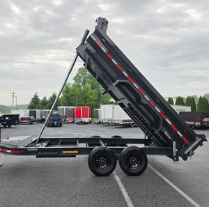 Top Export Quality 2026 6 x 10 FT Hydraulic Dump Trailer 7K GVWR Lowrider Tandem Axle Construction & Landscaping Trailer - Product Image 1