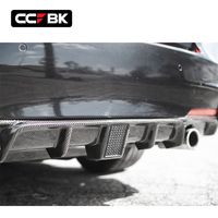 Diffuseur de pare-chocs arrière style MP en fibre de carbone avec feu stop LED pour BMW F30 F31 M Sport 330i 335i 340i 2011-2018