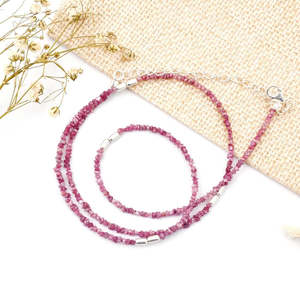 Collier en diamant rose non taillé AAA+ 2-3 mm, bijoux élégants et luxueux - Product Image 1