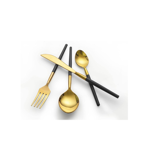 Luxury Flatware <b>Gold</b> <b>Cutlery</b> <b>Set</b> for Wedding Steel Mirror <b>Gold</b> Table Dinner Dessert Knife Fork Spoon for Restaurant - Product Image 2