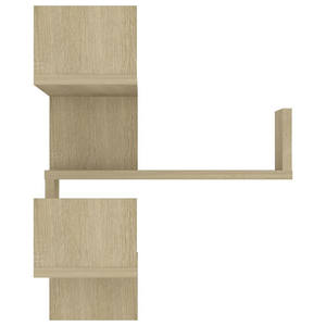 Set di 2 Mensole Angolari in Legno Ingegnerizzato Rovere Sonoma VidaXL, Dimensioni Medie Singole per Organizzazione Soggiorno o Ufficio - Product Image 4