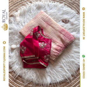 Sari exclusif et haut de gamme, nouvelle arrivée, sari en soie pour femmes, vêtements de fête pour adultes, lavable, Inde et Pakistan, embossé, vert émeraude, lavage à la main - Product Image 3