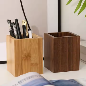 Portalápices de Bambú de Alta Calidad con Diseño Personalizado, Soporte Creativo de Madera para Lápices, Organizador de Escritorio con Caja de Almacenamiento de Papelería - Product Image 4