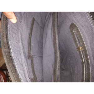 Traditional Indian Ethnic Cotton <b>Bag</b> Bohemian Style <b>Festive</b> Dressing Large Capacity Zipper Closure Bright Threads Mirror Work - Product Image 3