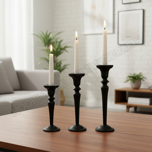 Metal Aluminium <b>Black</b> <b>Candle</b> Holder Handmade Hot Selling Decorative Stand for Lanterns and <b>Candle</b> Jars Manufacturer Exporter - Product Image 6