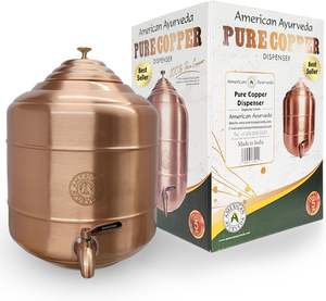 Réservoir de stockage d'eau en cuivre pur à 100 %, robinet en acier inoxydable - Product Image 5