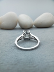 Custom Fancy Solitaire VVS Diamond 925 Sterling Silver Engagement Wedding Party Ring Trendy Heart Gifts Anniversaries - Product Image 3