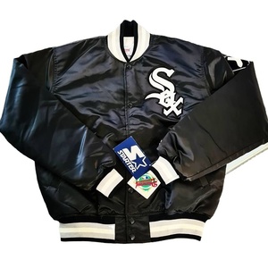 Op Maat Gemaakte Logo Starter <span class=keywords><strong>Baseball</strong></span> Rider Bomberjacks Voor Heren Honkbal Satijnen Sportjack