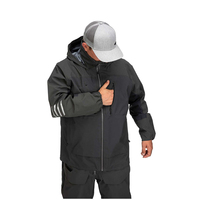 Chaqueta de Pesca/Vadeo Ligera, Impermeable, de Cordura, con Capucha, Transpirable, Talla Grande, Diseño a Rayas
