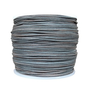 Cordón de cuero de grano completo Premium, cuerda de cuero redondo genuino para collar, fabricación de pulseras, artesanías tejidas, decoración de ropa - Product Image 1