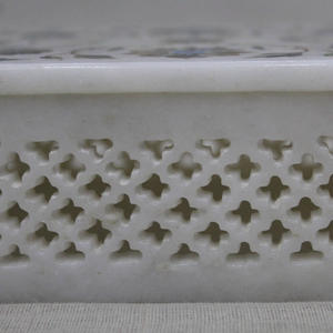 กล่องเครื่องประดับสี่เหลี่ยมฝังหินอ่อนทำด้วยมือหรูหรากึ่งมีค่ากึ่งอัญมณีล้ำค่า - Product Image 4