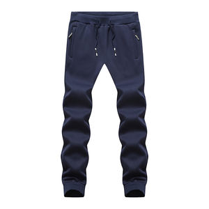 Gran oferta de pantalones de chándal de lona para gimnasio personalizados para hombre, pantalones de chándal de Yoga con bolsillos con cremallera, pantalones deportivos de pista informales, pantalones de chándal superventas - Product Image 1