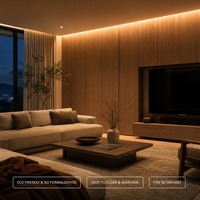 Panneau mural en bois grainé gaufré imperméable WPC de qualité supérieure |   Revêtement intérieur ignifuge facile à nettoyer pour maison moderne