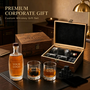 Juego de <span class=keywords><strong>Regalo</strong></span> de Vasos de Whisky SHUNSTONE con Botella de Whisky, <span class=keywords><strong>Dos</strong></span> Piedras y Caja de Madera, Juegos de <span class=keywords><strong>Regalo</strong></span> Corporativos Ejecutivos Personalizados - Product Image 1