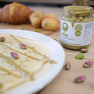 Crema de Pistacho Francesa Artesanal, Suave, con Aceite de Palma Natural, Sin Colorantes, Sabor Rico e Intenso a Pistacho, Frasco de Vidrio de 6.7 oz - Product Image 4