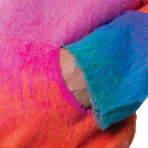 High Quality <b>Men's</b> Winter Oversized Knitwear Sweater with Jacquard Design Fuzzy Fluffy Mohair Hoodie <b>Jacket</b> Custom - Product Image 3