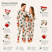 Pijamas Familiares a Juego para las Fiestas, con Tela de Bambú Transpirable, Diseño Personalizado para Padres e Hijos, Proveedor de Marca de Boutique al por Mayor