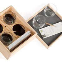 Juego de Vasos de Whisky Transparentes Portátiles y Ecológicos Taster, 4 Vasos Aptos para Lavavajillas con Diseño Contemporáneo, Bolígrafos Tipo Cuaderno