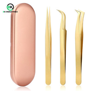 Pinzas de Precisión para Pestañas de Volumen, Pinzas Curvas para una Fácil Aplicación de Pestañas - Product Image 1