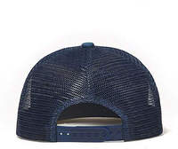 Gorra Trucker de Malla con Estampado de Hojas Tropicales, Unisex, Ajustable, Estilo Casual de Verano, Diseño de 6 Paneles, Color Azul