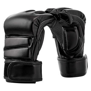 Guantes de cuero MMA de medio dedo personalizados de alta calidad para hombre, diseño de encaje fácil de usar, precio razonable a la venta para artes marciales, Boxeo - Product Image 4