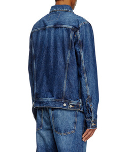 แจ็กเก็ตผ้าฝ้ายแต่งพลอยเทียมสำหรับผู้ชายเสื้อแจ็คเก็ตผ้าฝ้ายปักโลโก้แบบวินเทจ - Product Image 2