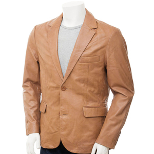 Veste de mode lifestyle avec structure en cuir lisse Veste de tous les jours urbaine conçue pour le confort des hommes Vêtement d'extérieur décontracté - Product Image 1