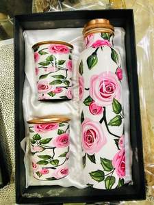 Leakproof copper bottle with natural antibacterial properties & stylish handcrafted finished for fresh water storage & daily use - Product Image 2