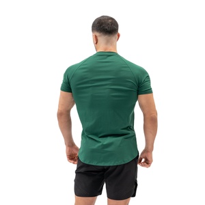 Performance Workout T-Shirt <b>Men</b> 100% Cotton 210gsm Slim Fit Short Sleeve O-Neck Lightweight <b>Stretch</b> Quick Dry Breathable Silk - Product Image 4
