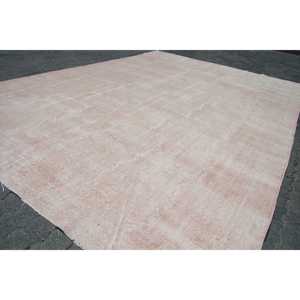 Alfombra Turca Vintage de Lana Rosa, 8.8x12.3 pies (269x376 cm) - Product Image 3