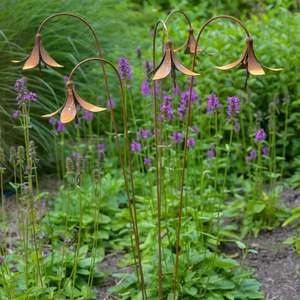 Hand Forged <b>Ornamental</b> Metal Garden Stakes That Combine Durability Strength And Decorative Outdoor Design - Product Image 1