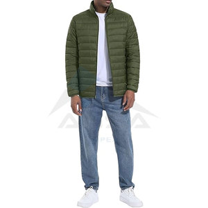 Chaqueta acolchada de invierno para hombre, abrigo ligero transpirable de nailon a prueba de viento con carcasa repelente al agua, puños elásticos con dobladillo de fábrica - Product Image 3