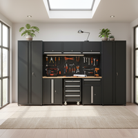 Banc de travail modulaire industriel pour garage avec tiroirs verrouillables, panneau perforé, armoire à outils en acier SPCC, personnalisable OEM