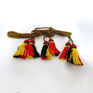 Lingote metálico de peltre francés antiguo vintage flecos de borla de 5 pulgadas para uso decorativo - Product Image 3