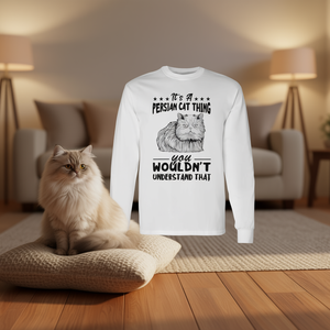 Camiseta de Manga Larga para Amantes de Gatos Persas, Diseño Elegante y Promocional para Aficionados a los Gatos - Product Image 3