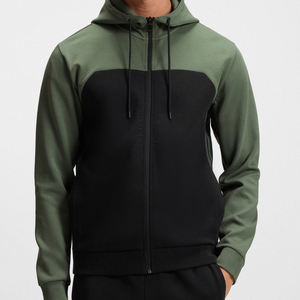 Survêtement pour homme avec design à blocs de couleur, logo personnalisé et capuche avec cordon de serrage pour l'hiver, design décontracté à manches longues - Product Image 3