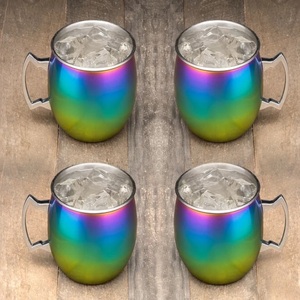 Tasses en cuivre colorées avec poignée pour l'eau et les boissons Occasions de mariage Prix réduit du fournisseur indien - Product Image 1