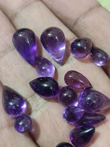 Cuentas sueltas en forma de pera de amatista Natural de alta calidad, joyería elegante, collares con diseño de gota, piedras preciosas tratadas térmicamente - Product Image 2