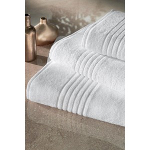 Varol 2-Piece Hotel Bathroom <b>Towel</b> <b>Set</b> 70x140 cm 600g Solid Color with Embroidered Design Luxury Cotton <b>Towel</b> From Kronos Series - Product Image 1